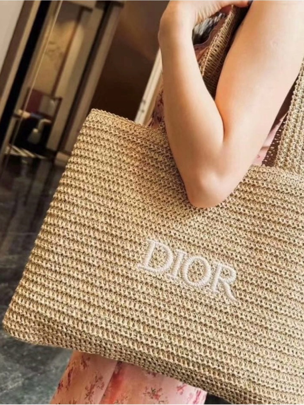 GWP- Dior Beaute Natural Woven Tote Bag